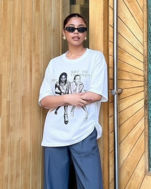 Say no to vape oversized tee
