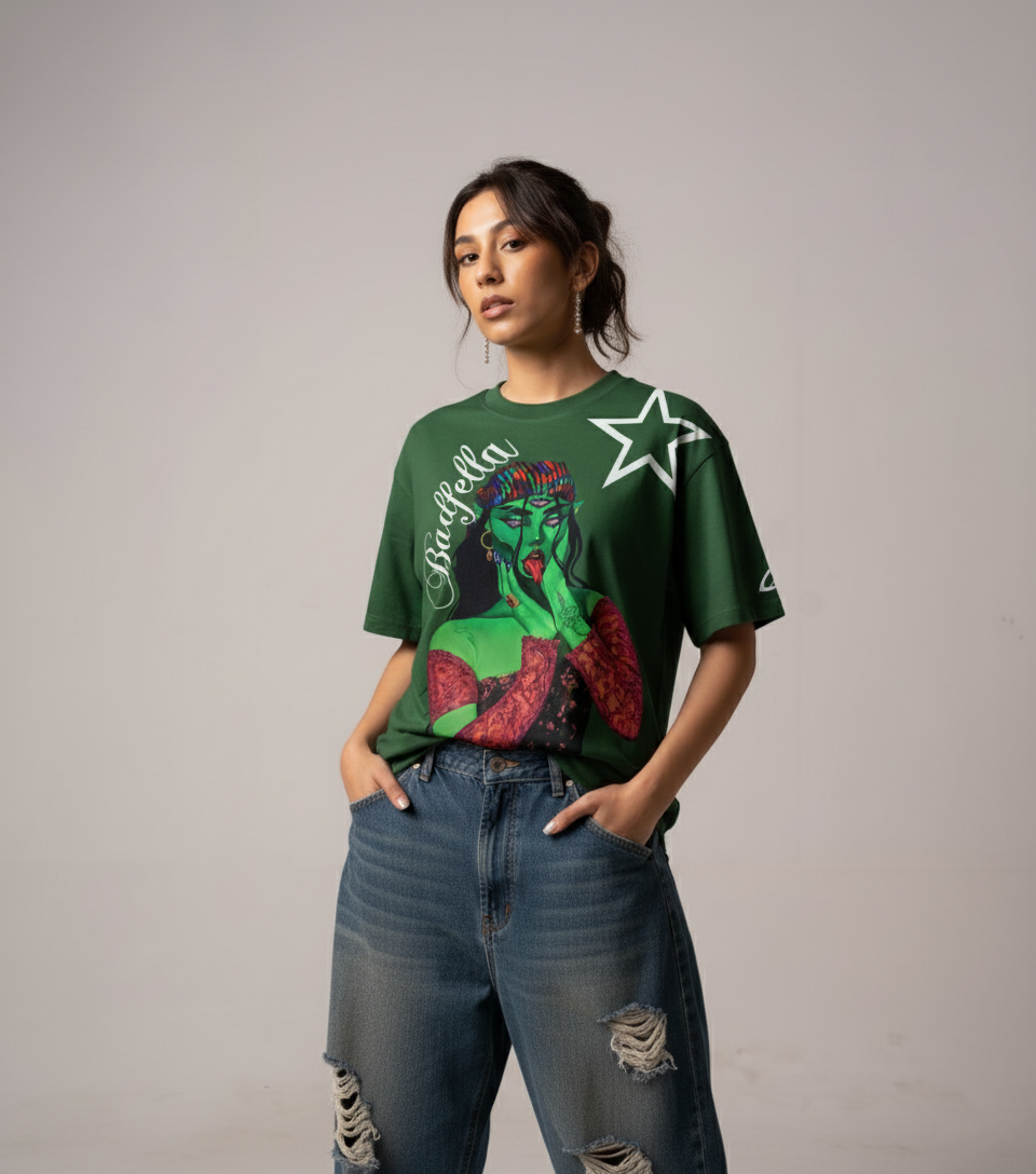 Snake bites oversized tee