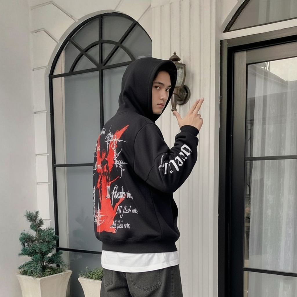 All Flesh Rots Oversized Hoodie