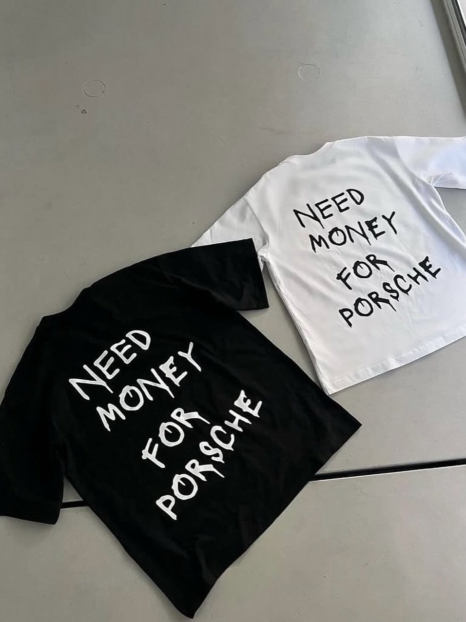 "Need Money for Porsche" Oversized Tee