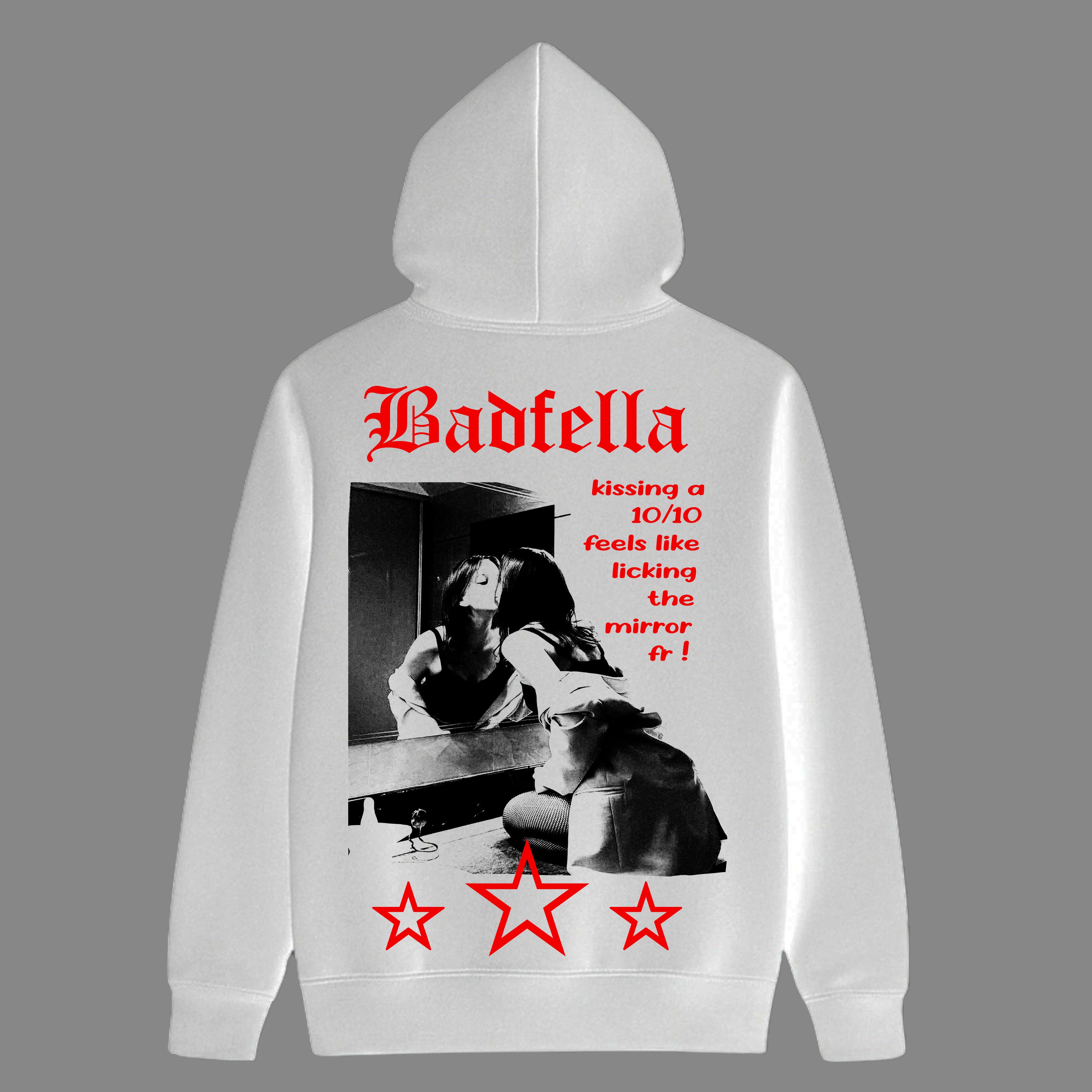 Kissing a 10/10 oversized hoodie