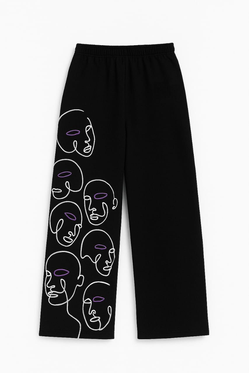 "Void Faces" Baggy Trackpants
