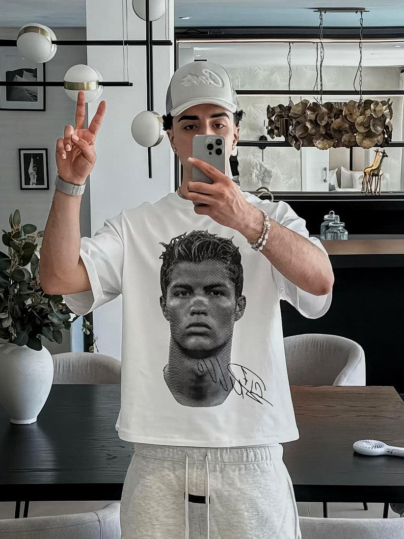 "CR7 Big Face" Oversized Fandom Tee